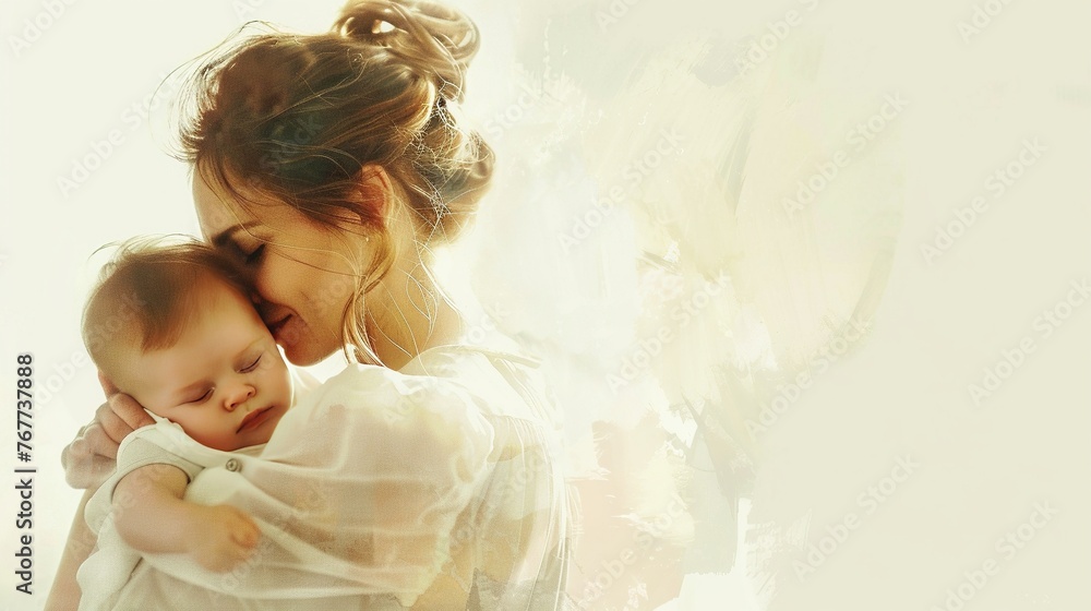 Mothers day concept. Mom hug her baby. Mothers day concept. Mom hug her baby.