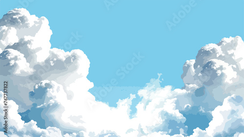 White cloud background with blue screen for extra vid © Jasmin