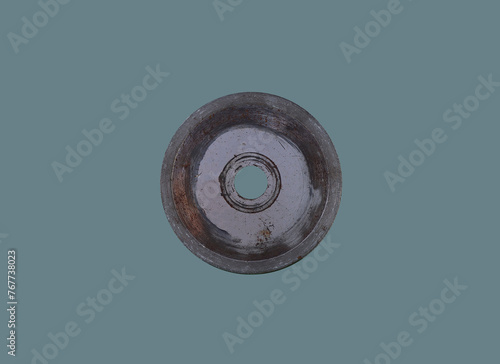 Old metal disc for cutting tiles.