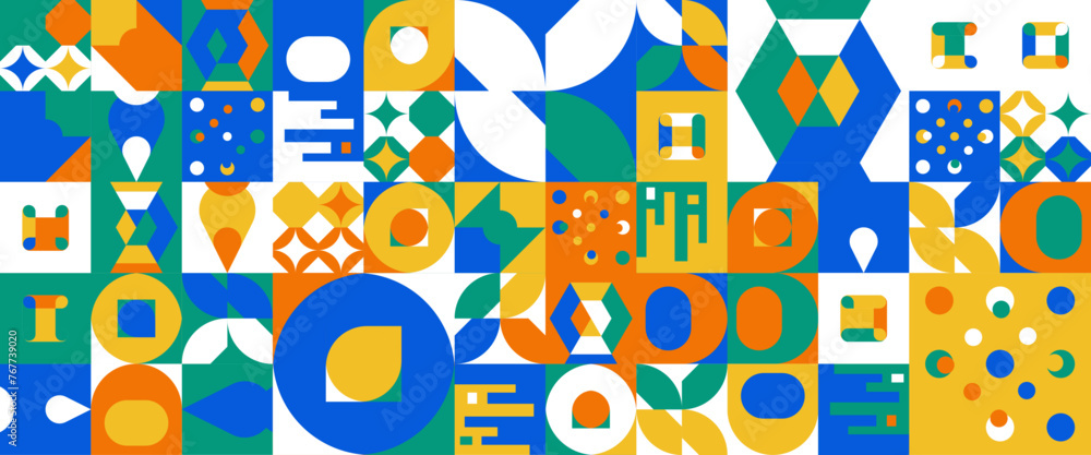 Colorful geometric mosaic seamless pattern illustration with creative abstract shapes. For banner, background, cover, poster, wallpaper, presentation background, certificate Colorful geometric mosaic seamless pattern illustration with creative abstract shapes. For banner, background, cover, poster, wallpaper, presentation background, certificate