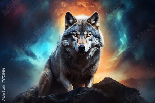 wolf with a fantasy theme