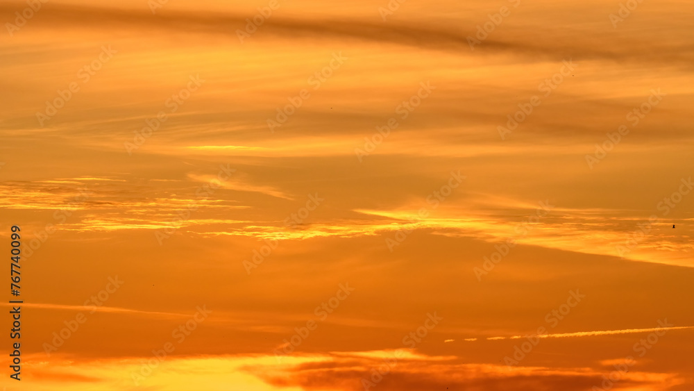 Dawn orange color sky