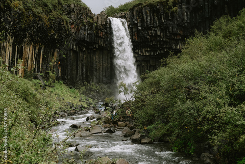 svartifoss in iceland waterfall