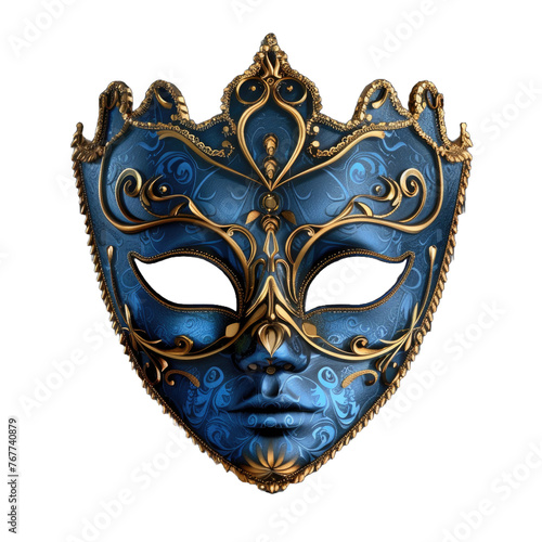 Carnival Masquerade Mask with Fine Detailing Isolated On Transparent Background
