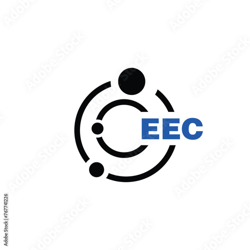 EEC letter logo design on white background. EEC logo. EEC creative initials letter Monogram logo icon concept. EEC letter design photo
