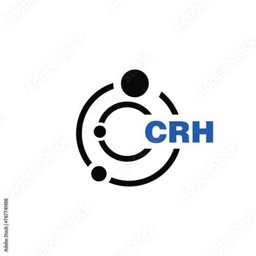 CRH letter logo design on white background. CRH logo. CRH creative initials letter Monogram logo icon concept. CRH letter design photo