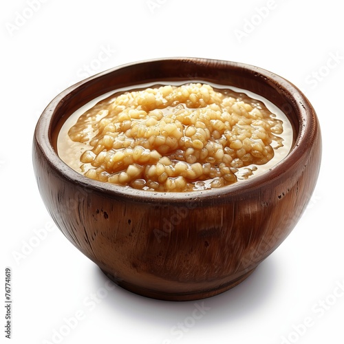 Yummy Gaat Porridge isolated on white background photo