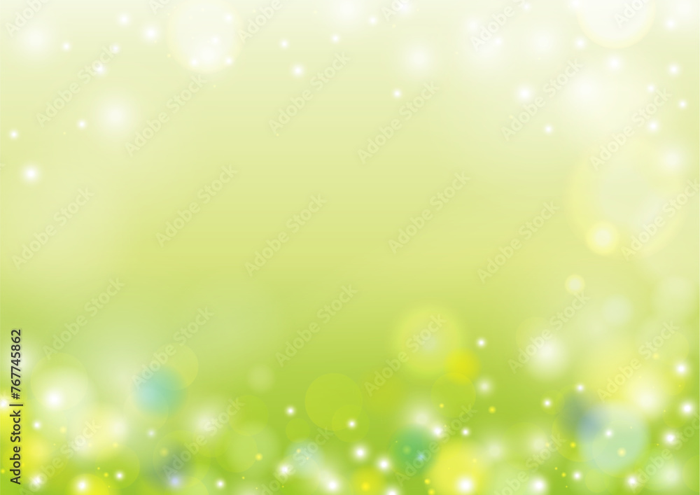 Naklejka premium キラキラ背景ヨコ〜黄緑01