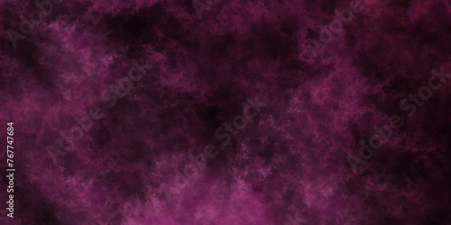 Colorful nebula and stars in space acrylic watercolor grunge burgundy red and dark pink frost design. Dark magenta galaxy watercolor texture. Dark multicolor star sky posters, banners, web design.