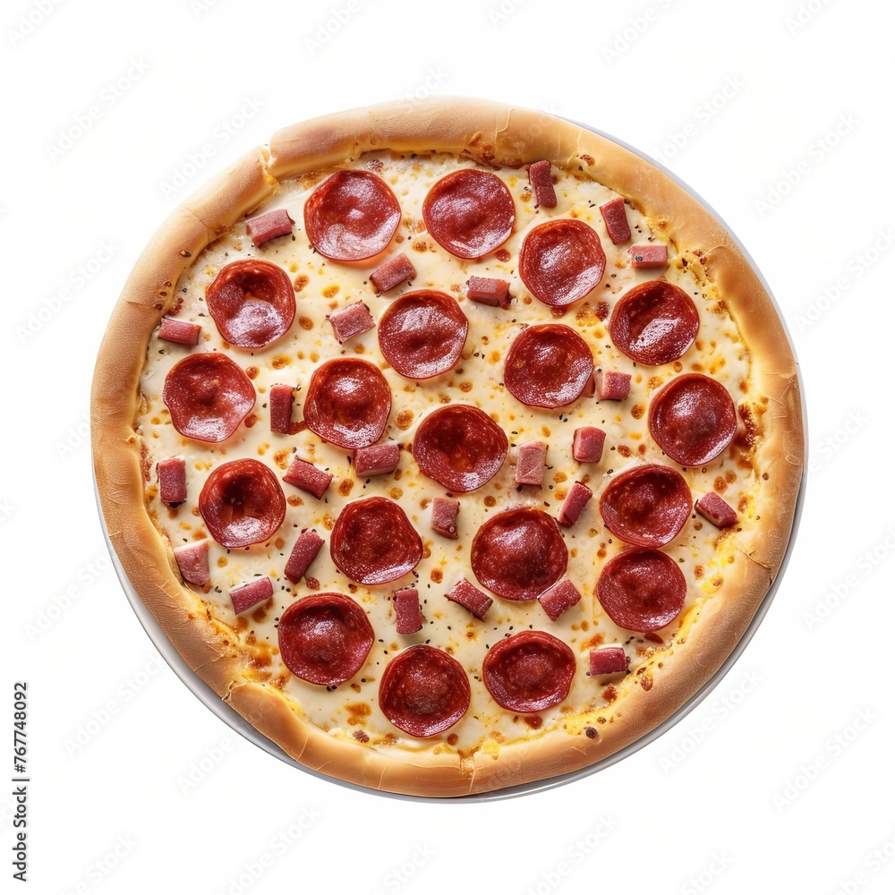 Delicious Fufu Pizza isolated on white background Delicious Fufu Pizza isolated on white background