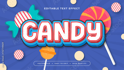 Colorful candy 3d editable text effect - font style