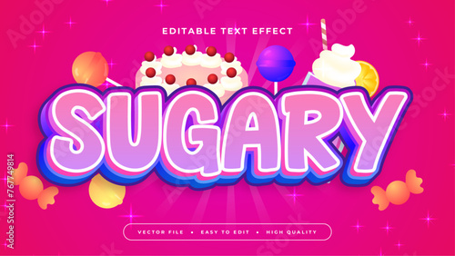 Colorful sugary 3d editable text effect - font style