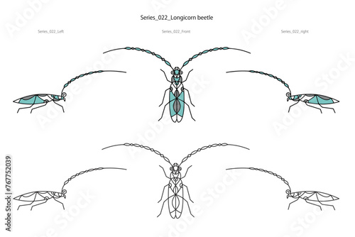 World insect & beetle - Deformation series - BW