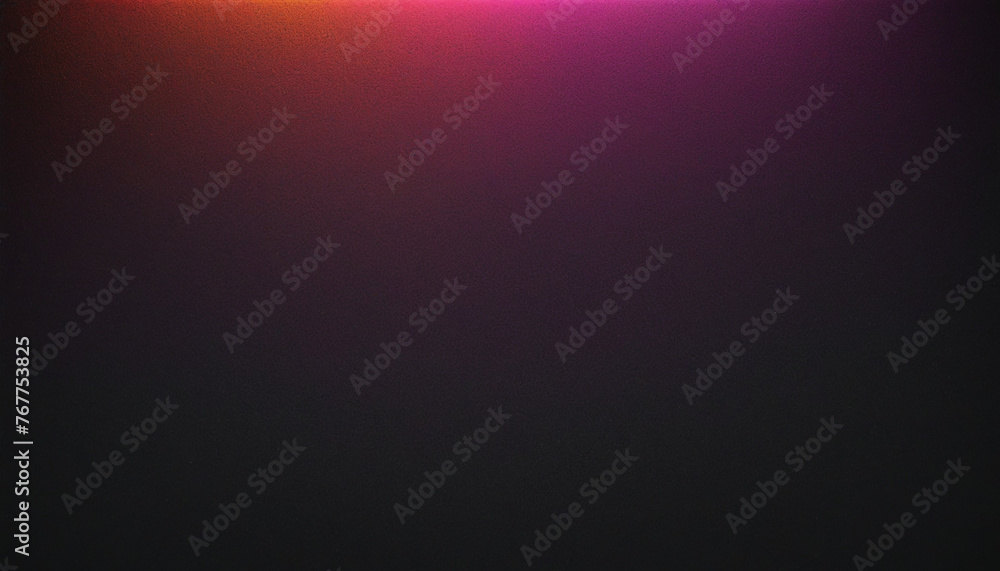 Pink yellow magenta purple vibrant color gradient on dark grainy background, abstract header poster design, vivid colors noise texture colorful background