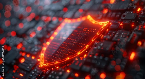 A cybersecurity shield protecting an online trading account, trust and security