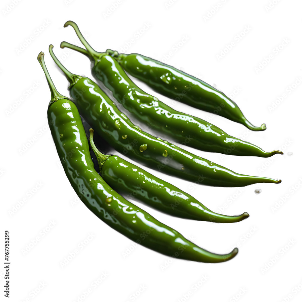 green chili isolated transparent background PNG ai generated green chili isolated transparent background PNG ai generated