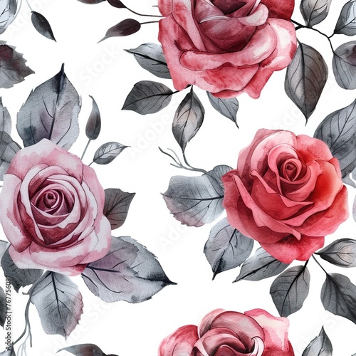 Floral Elegance: Seamless Watercolor Textile Pattern