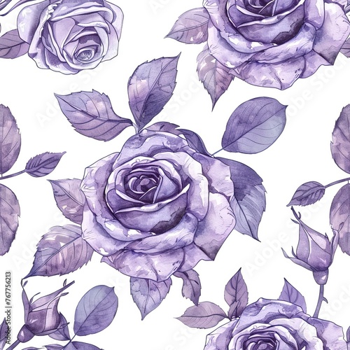 Floral Elegance: Seamless Watercolor Textile Pattern