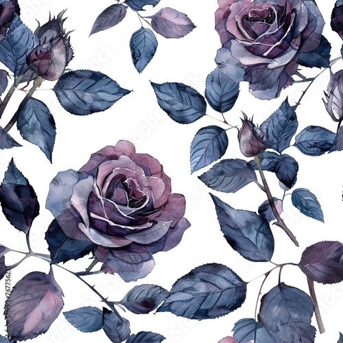 Floral Elegance: Seamless Watercolor Textile Pattern