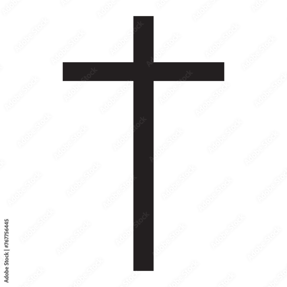 cross silhouette with blood and shadow. vector illustration. PNG with white background.