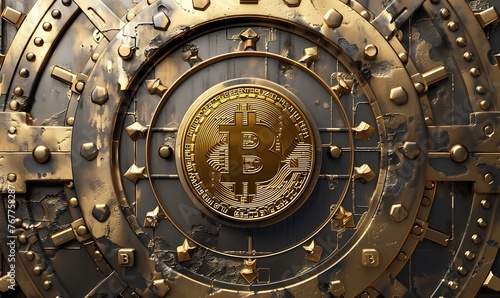 bitcoin Golden digital lock