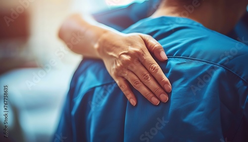 Empathetic Support, A Close-up in Hospital Care photo