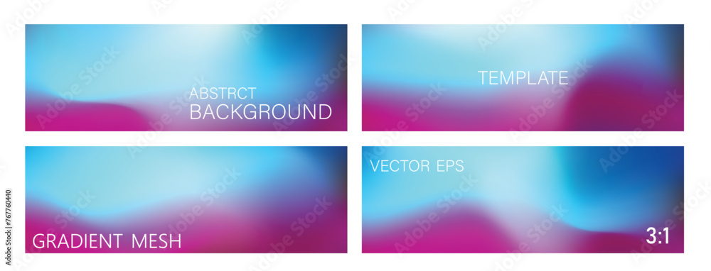 Vetor de Set of vector gradient backgrounds with grainy texture. For ...