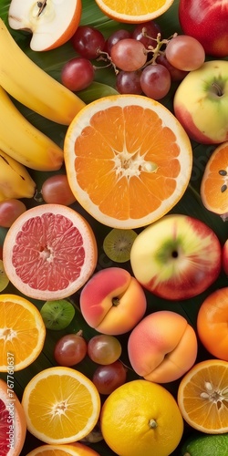 Colorful Assortment of Fresh and Organic Fruits: Market Selection