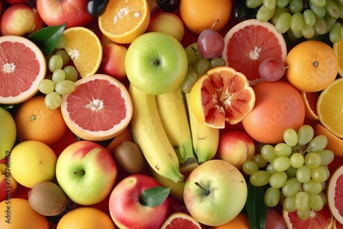 Colorful Assortment of Fresh and Organic Fruits: Market Selection
