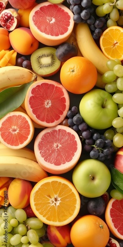 Colorful Assortment of Fresh and Organic Fruits: Market Selection