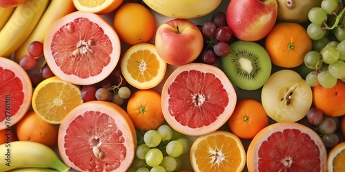 Colorful Assortment of Fresh and Organic Fruits: Market Selection
