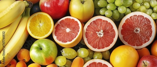 Colorful Assortment of Fresh and Organic Fruits: Market Selection