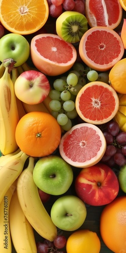 Colorful Assortment of Fresh and Organic Fruits: Market Selection