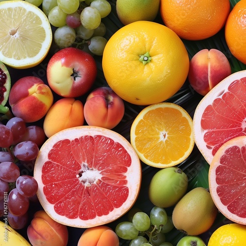 Colorful Assortment of Fresh and Organic Fruits: Market Selection