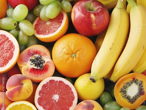 Colorful Assortment of Fresh and Organic Fruits: Market Selection