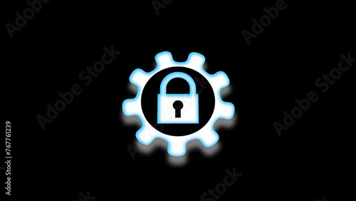Hard security protection icon .