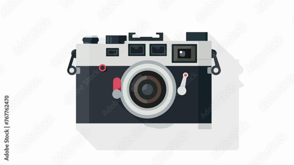 Camera icon design flat vector isolated on white