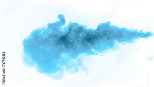 Collection of close-up shots of colored steam isolated on white background.