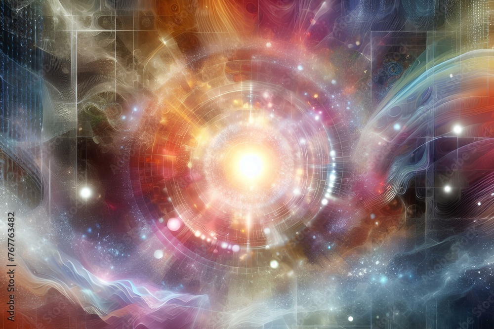 Obraz premium A background image of a circular core emitting energy has an effect.