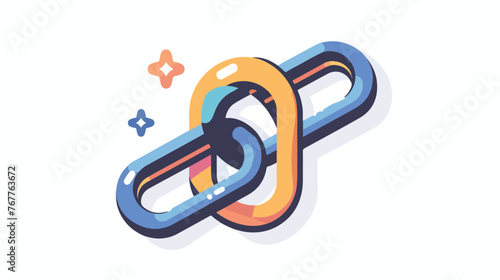 Chain icon symbol vector image. Illustration