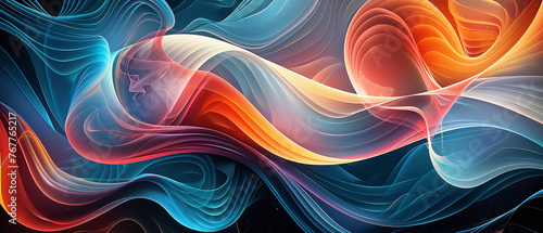 Stylized 8K vector artwork featuring curving forms and subtle gradients blending abstract shapes with a modern