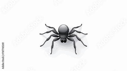 Grey Poisonous spider icon isolated on white background © Mishab