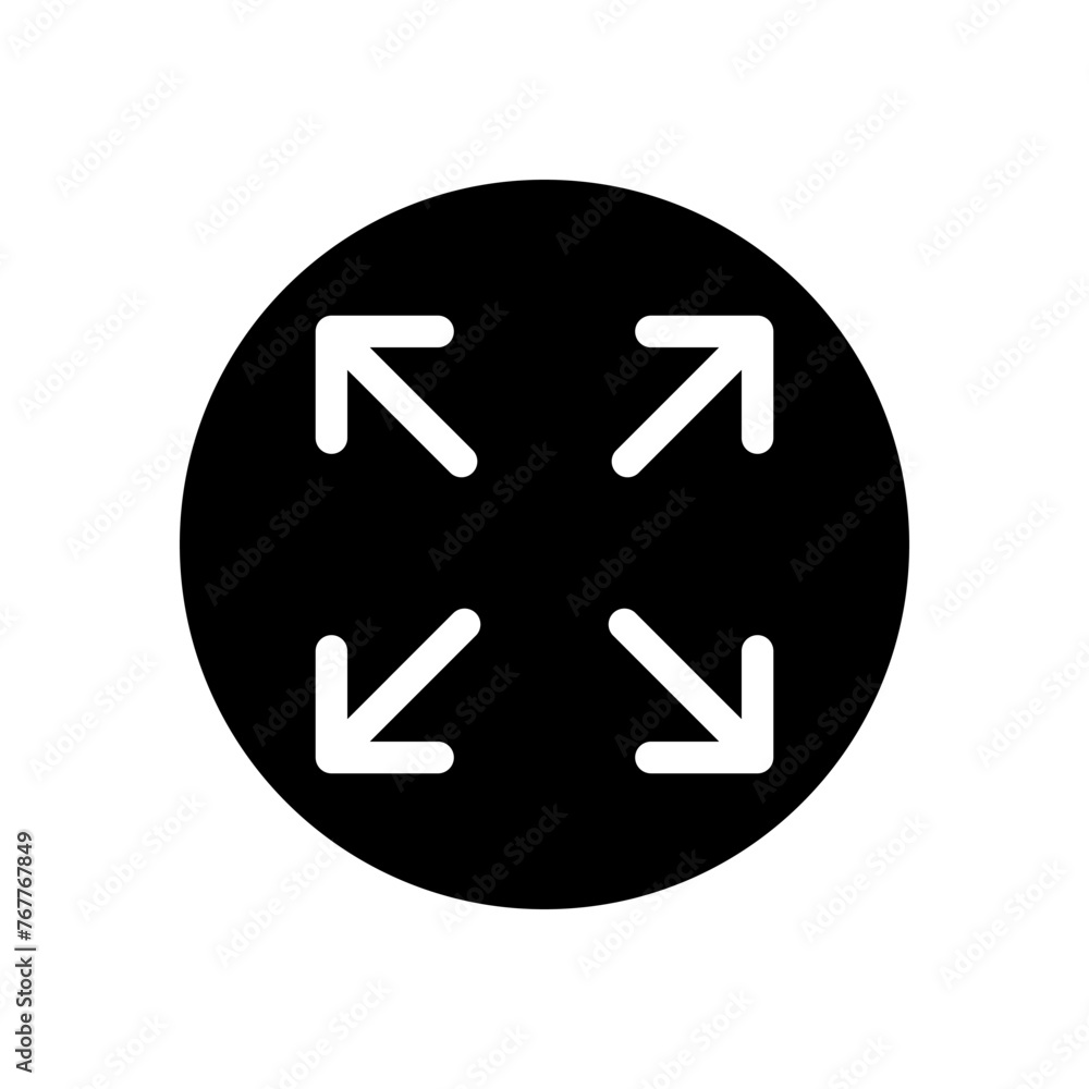 Full Screen icon vector. Expand illustration sign. Open symbol or logo. Full Screen icon vector. Expand illustration sign. Open symbol or logo.