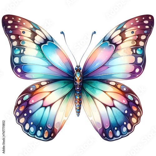 Butterfly watercolor clipart with transparent background