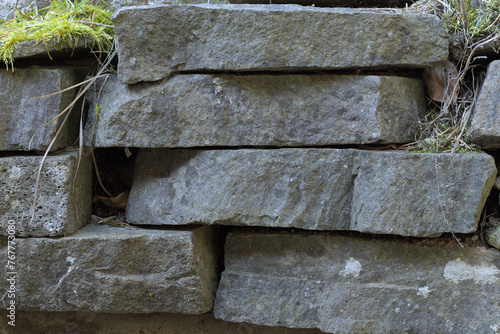 several flat stones stacked on top of each other