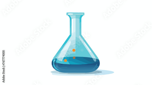 Laboratory glass vector icon Flat vector