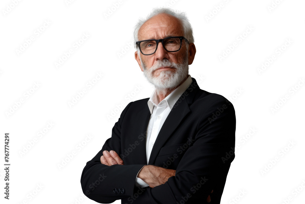 Portrait studio Smart and healthy senior business man wearing suit and t shirt that posing and smiling relaxedly isolated on transparent png background. Portrait studio Smart and healthy senior business man wearing suit and t shirt that posing and smiling relaxedly isolated on transparent png background.