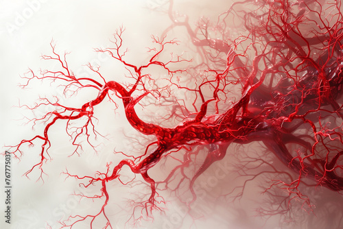 Blood vessels are similar the roots of plant. photo