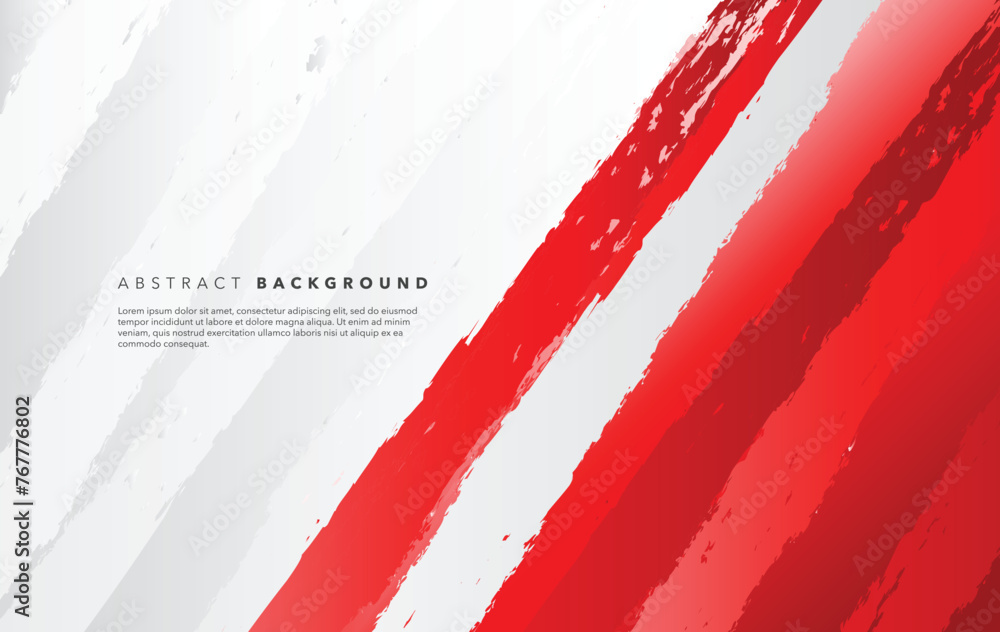 Fototapeta premium Abstract red modern background gradient color. Red and white gradient suit for presentation design and backdrop.