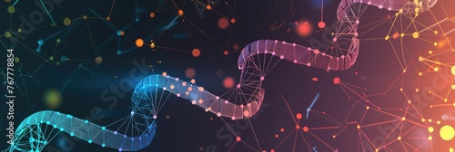 data science and genetics. Modern minimalist profile banner. vector graphics 